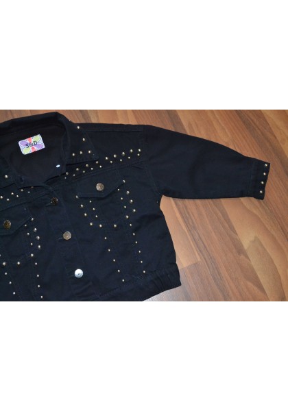 Чёрные,Джинсовые пиджачки в стиле OVERSIZE для девочек.Размер 6-16,Фирма S&D,Венгрия